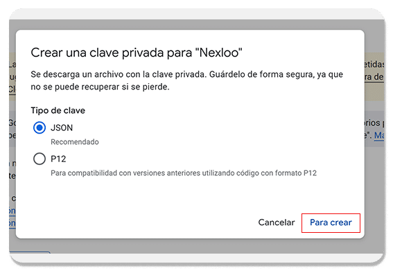 JSON-y-haga-clic-en-Crear
