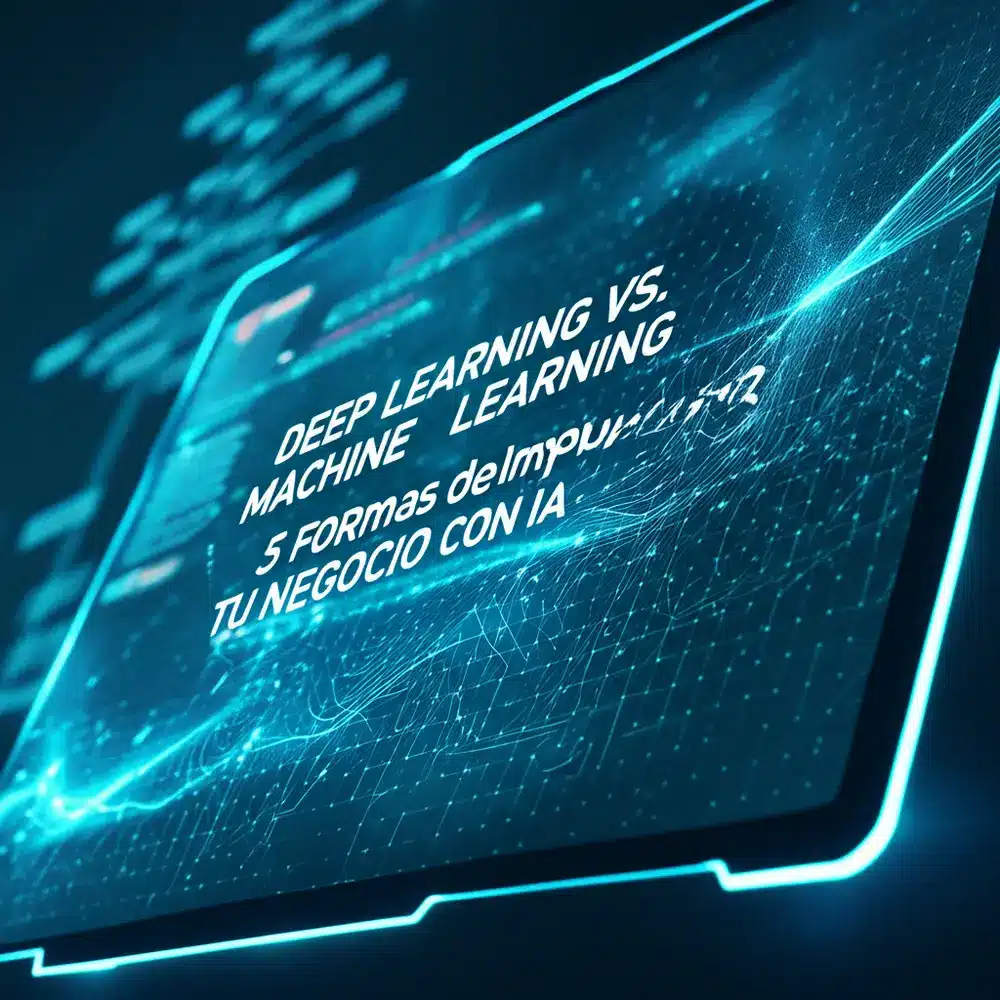 Deep Learning vs. Machine Learning: 5 Formas de Impulsar tu Negocio con IA