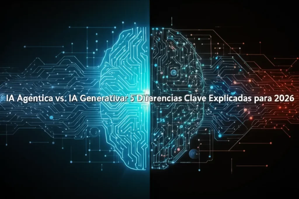 IA Agéntica vs. IA Generativa: 5 Diferencias Clave Explicadas para 2026